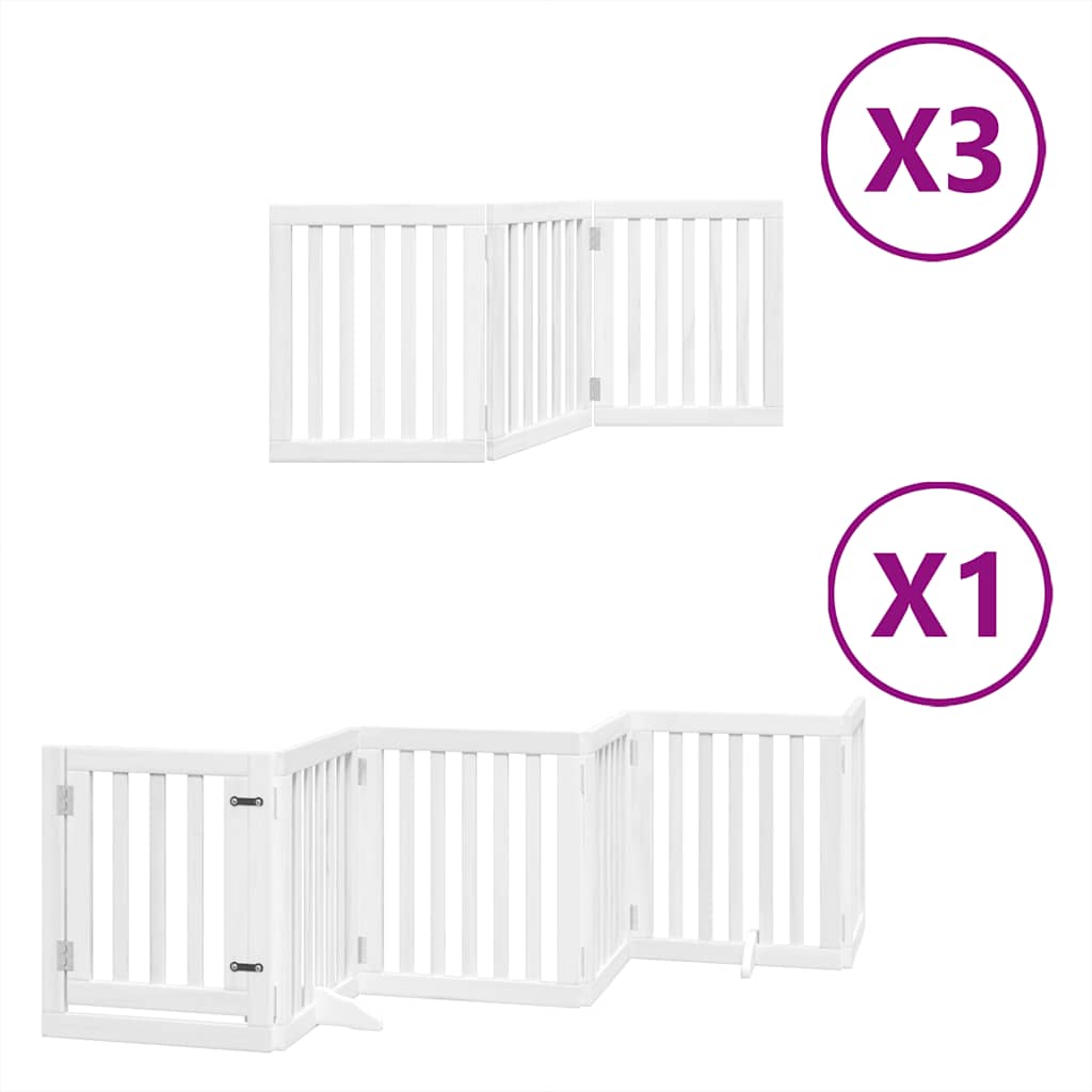 Barrière pour chien porte pliable 12 panneaux - Sensuri Maison