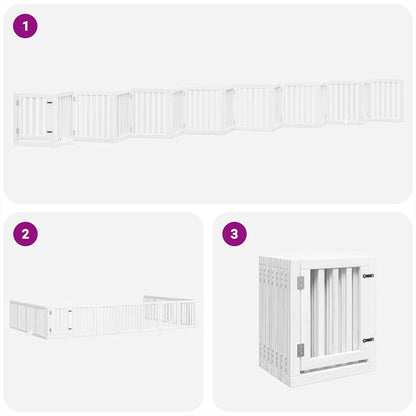 Barrière pour chien porte pliable 12 panneaux - Sensuri Maison