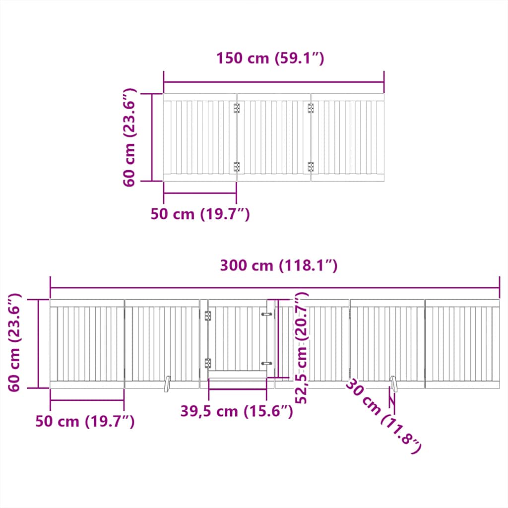 Barrière pour chien porte pliable 12 panneaux - Sensuri Maison
