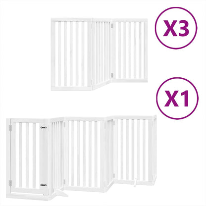 Barrière pour chien porte pliable 12 panneaux - Sensuri Maison