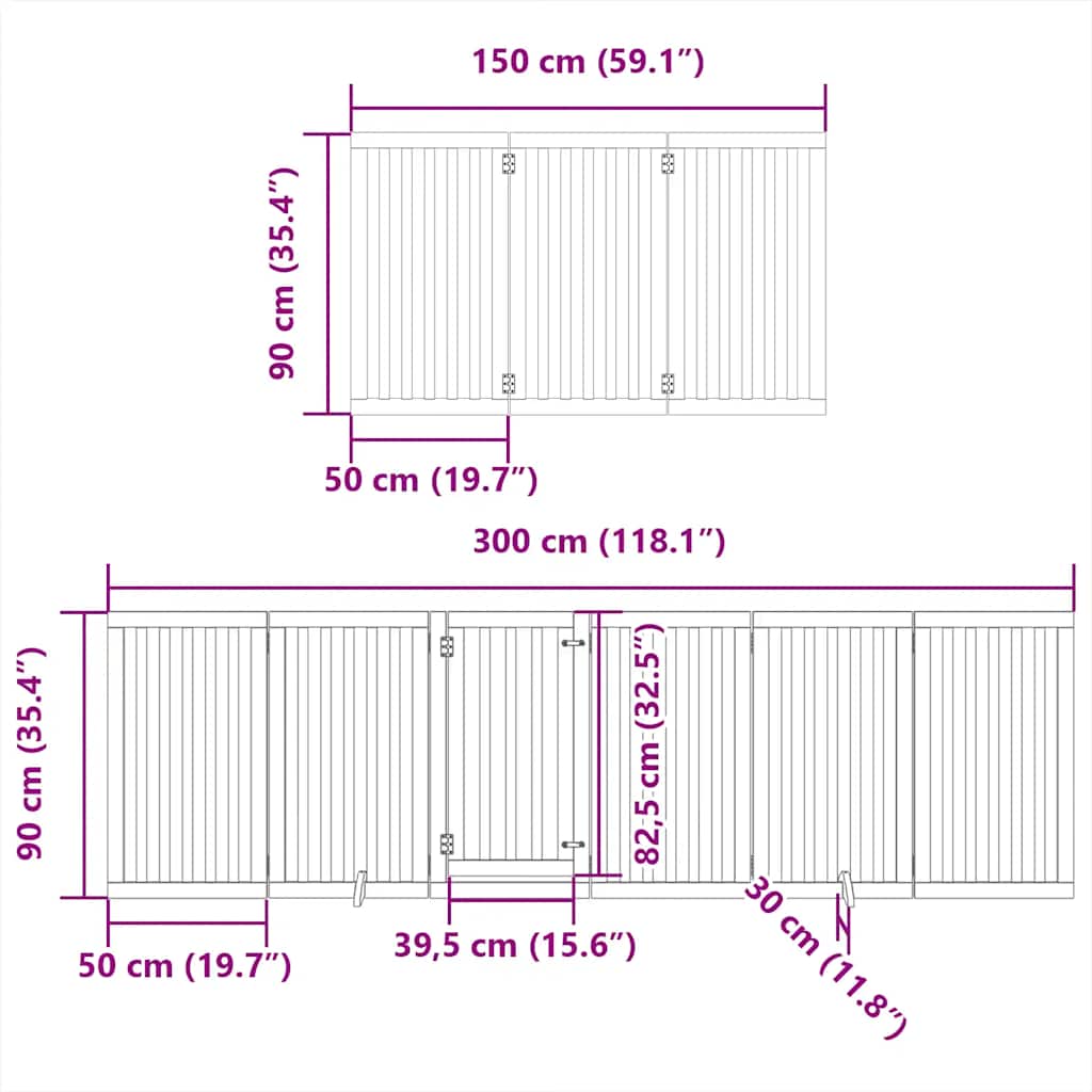 Barrière pour chien porte pliable 12 panneaux - Sensuri Maison