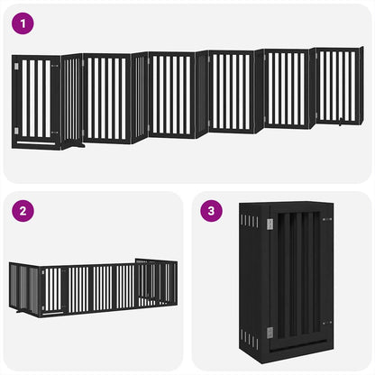 Barrière pour chien porte pliable 12 panneaux - Sensuri Maison