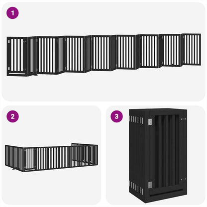 Barrière pour chien porte pliable 12 panneaux - Sensuri Maison