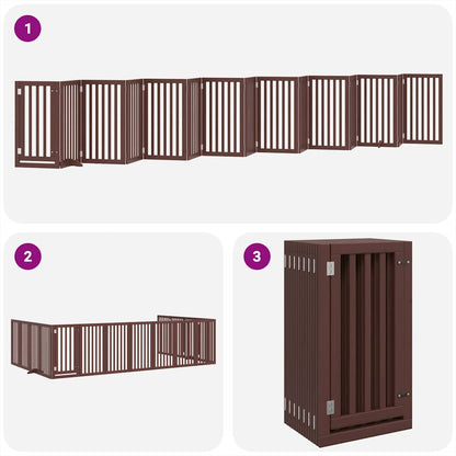 Barrière pour chien porte pliable 12 panneaux - Sensuri Maison