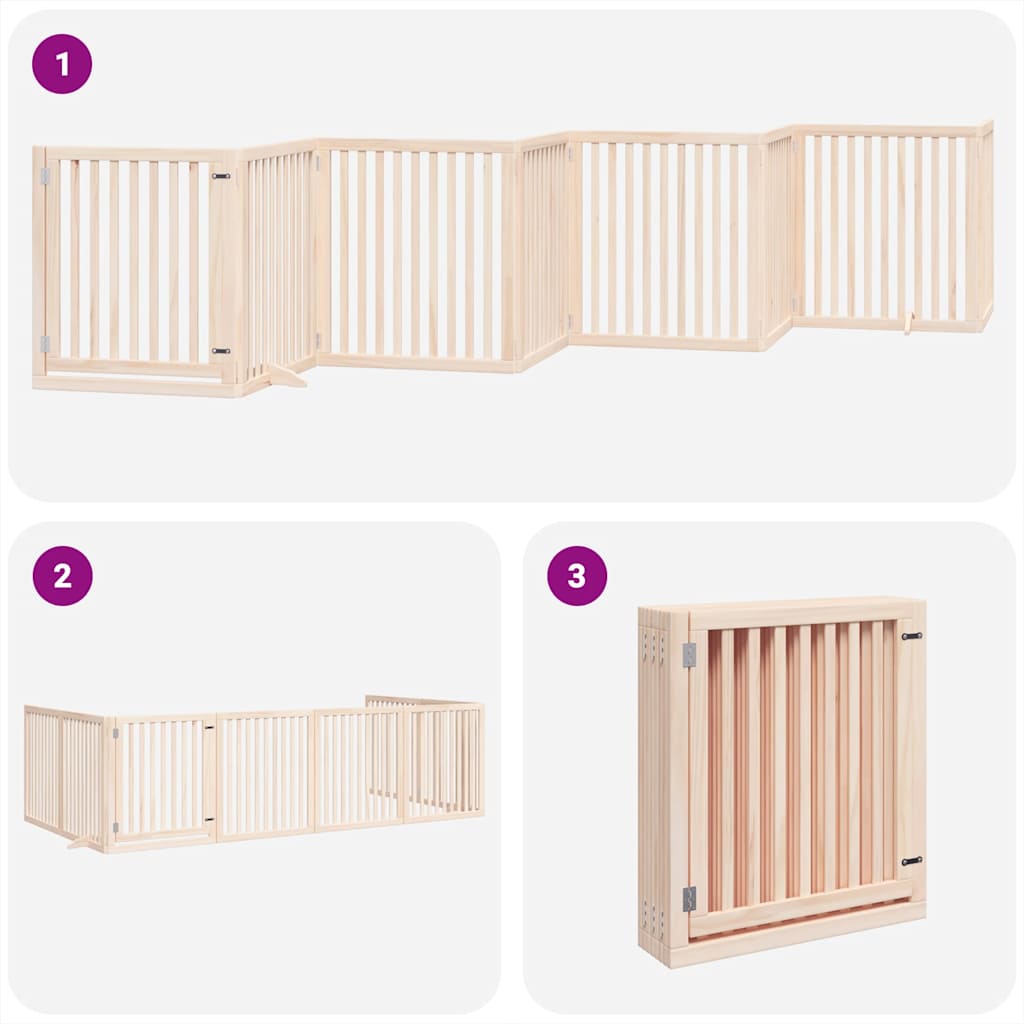 Barrière pour chien porte pliable 12 panneaux - Sensuri Maison