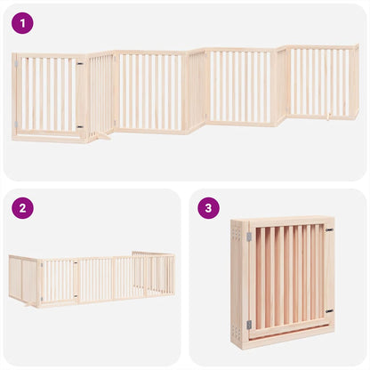 Barrière pour chien porte pliable 12 panneaux - Sensuri Maison