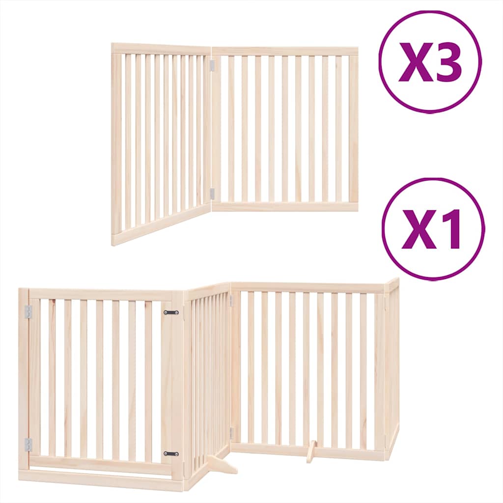 Barrière pour chien porte pliable 12 panneaux - Sensuri Maison