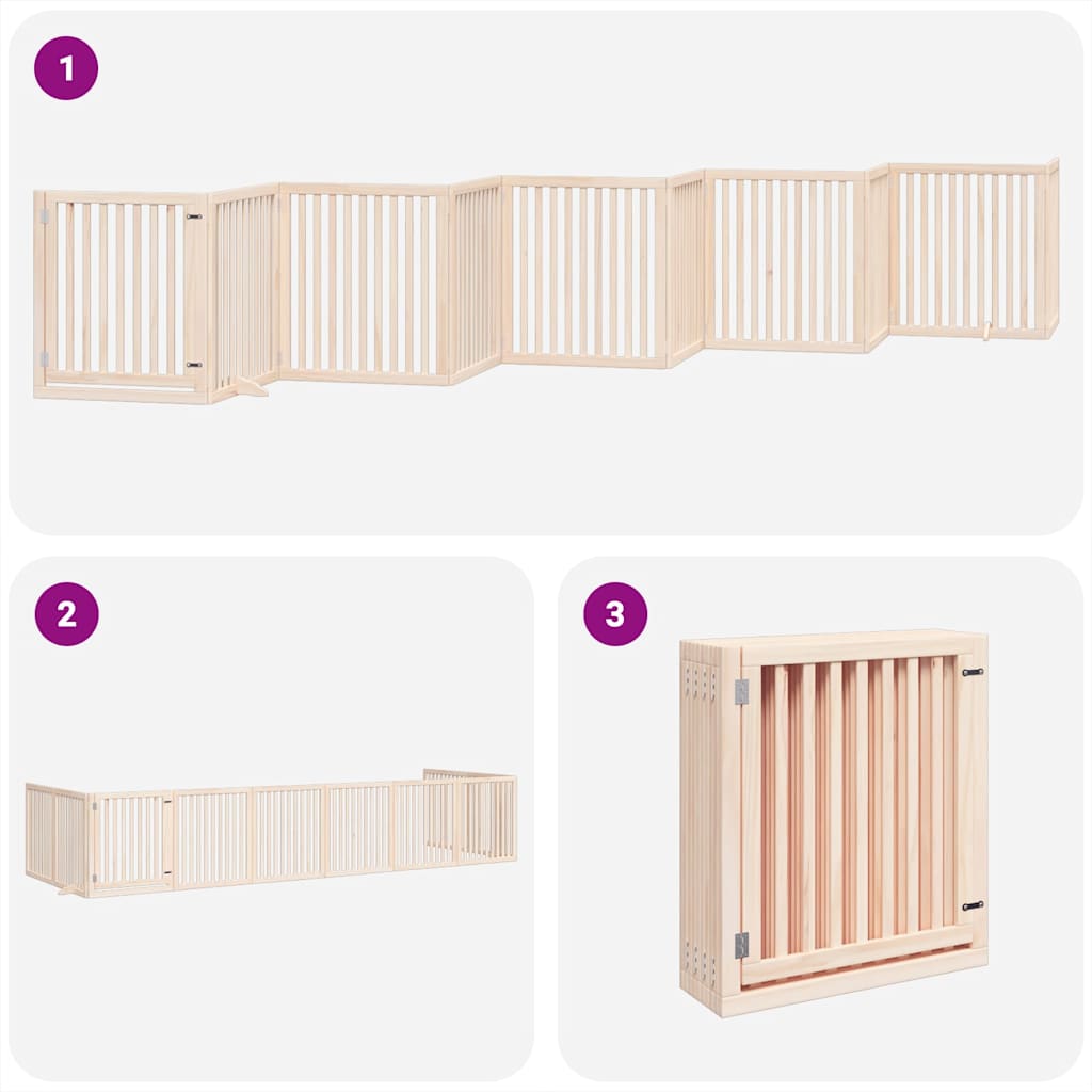 Barrière pour chien porte pliable 12 panneaux - Sensuri Maison