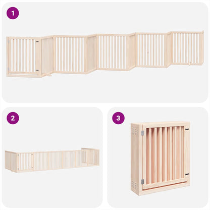 Barrière pour chien porte pliable 12 panneaux - Sensuri Maison