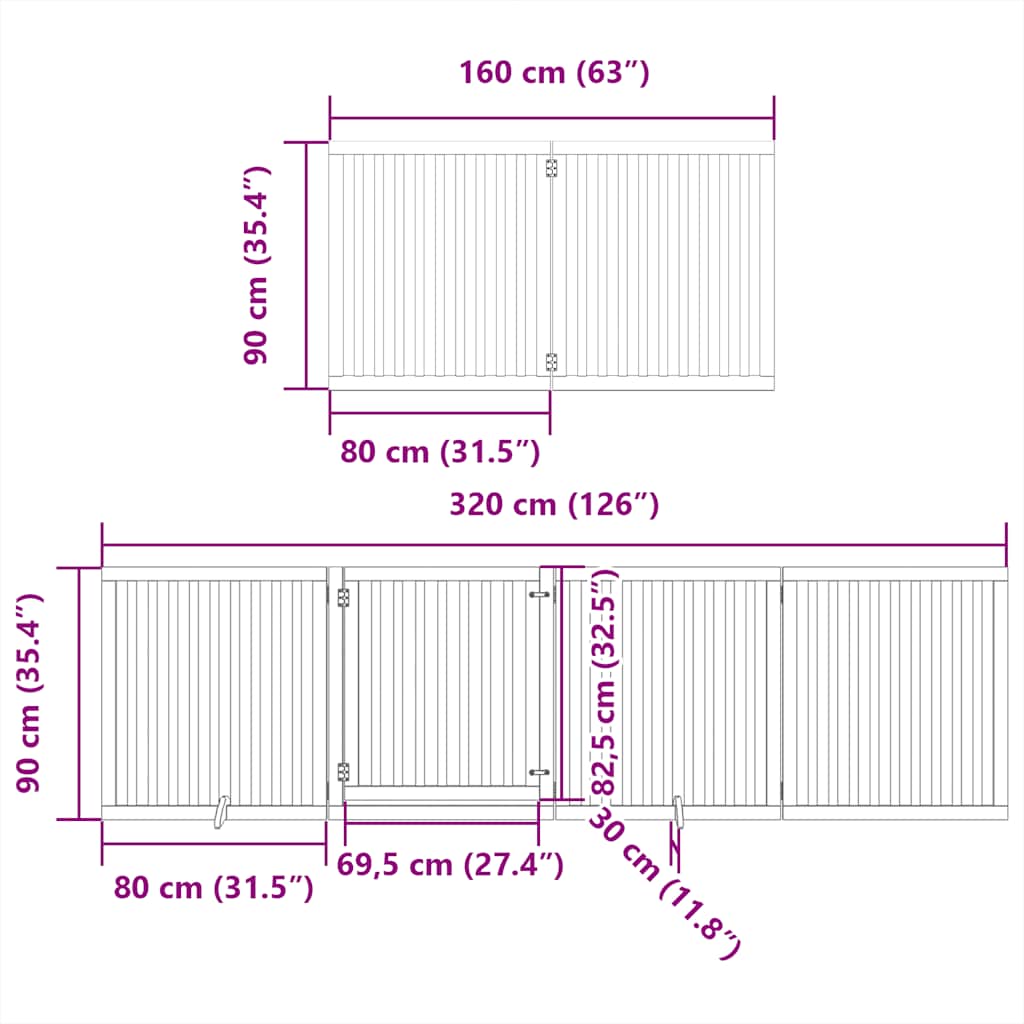 Barrière pour chien porte pliable 12 panneaux - Sensuri Maison