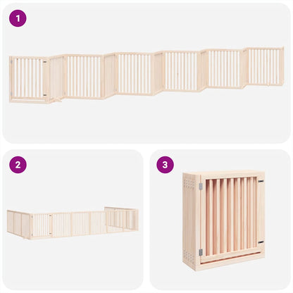 Barrière pour chien porte pliable 12 panneaux - Sensuri Maison