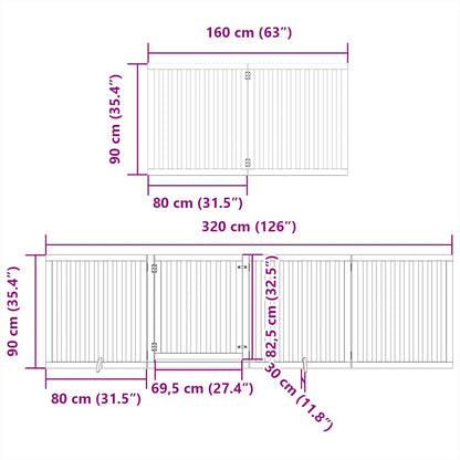 Barrière pour chien porte pliable 12 panneaux - Sensuri Maison