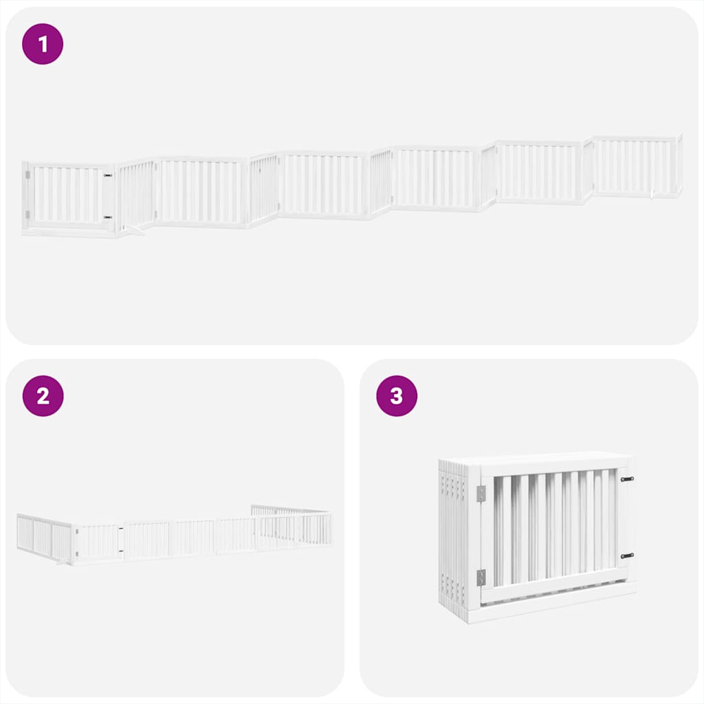 Barrière pour chien porte pliable 12 panneaux - Sensuri Maison