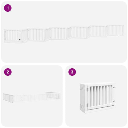 Barrière pour chien porte pliable 12 panneaux - Sensuri Maison