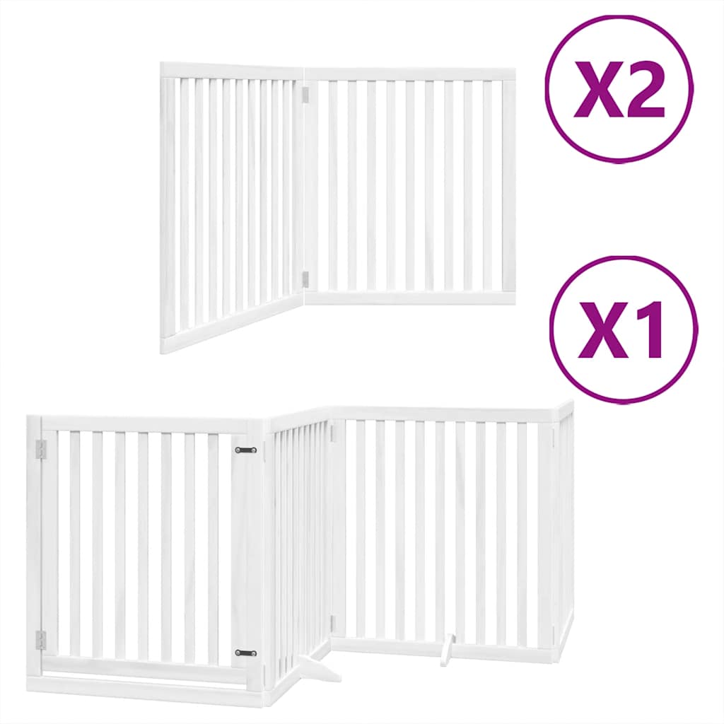 Barrière pour chien porte pliable 12 panneaux bois de peuplier - Imagem 14