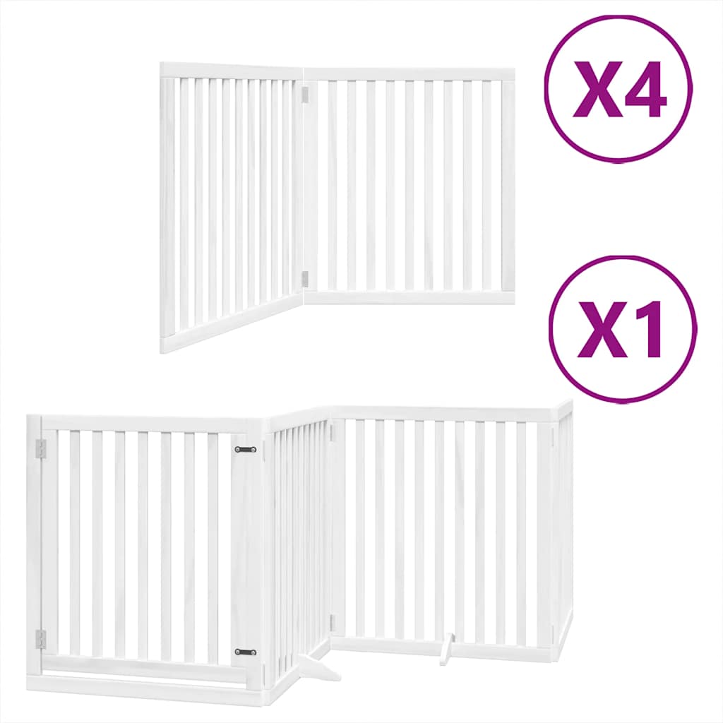 Barrière pour chien porte pliable 12 panneaux bois de peuplier - Imagem 2