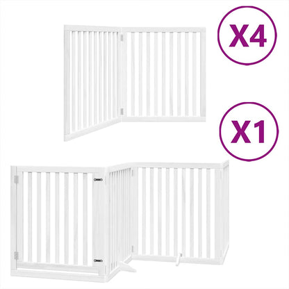 Barrière pour chien porte pliable 12 panneaux bois de peuplier - Imagem 2