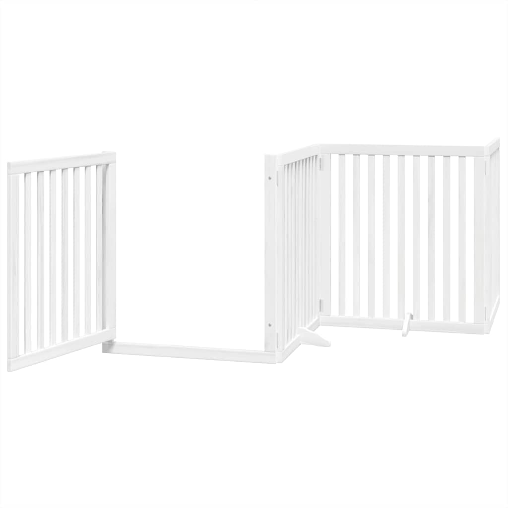 Barrière pour chien porte pliable 12 panneaux bois de peuplier - Imagem 4