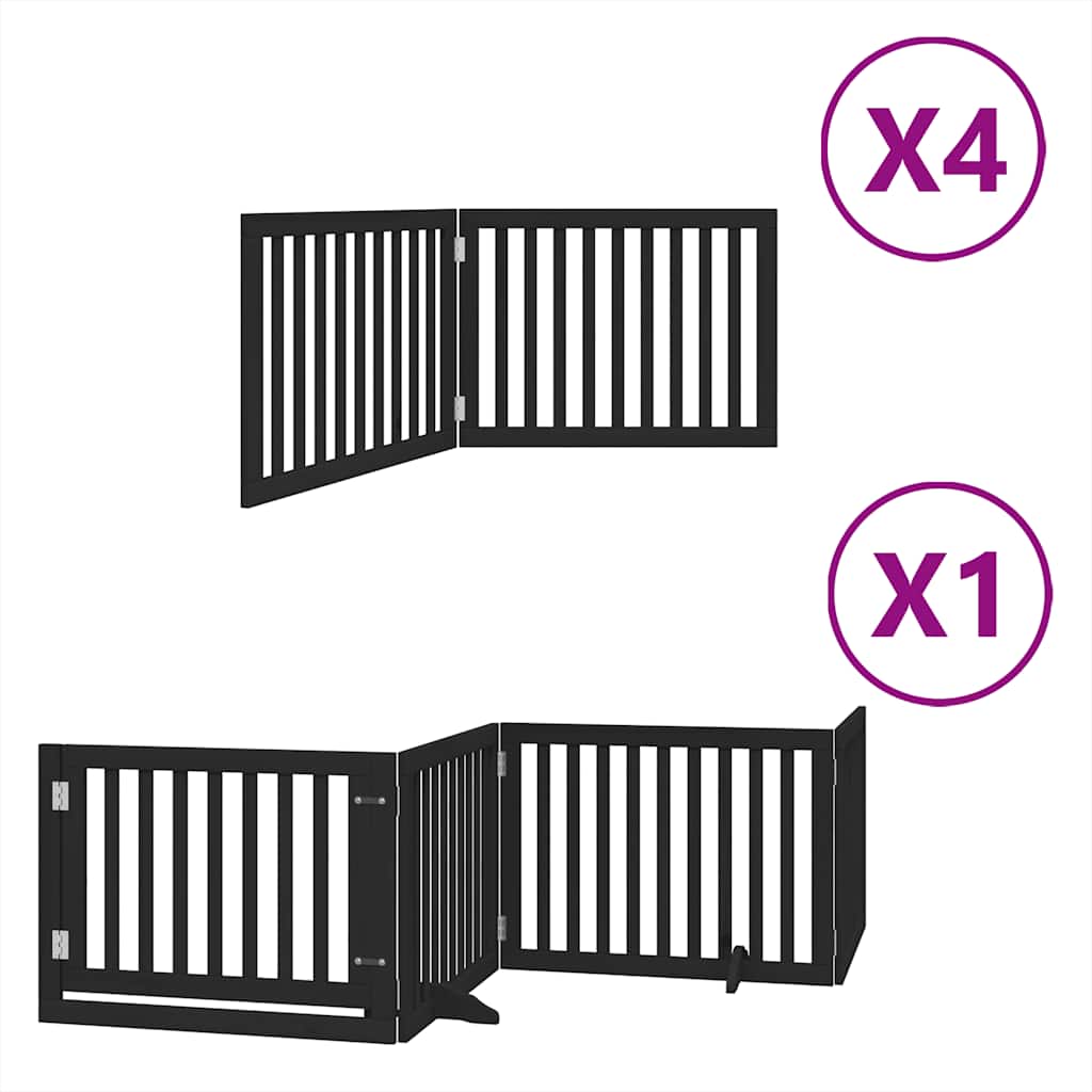 Barrière pour chien porte pliable 12 panneaux - Sensuri Maison