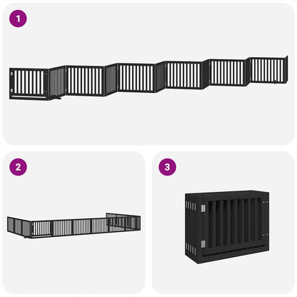 Barrière pour chien porte pliable 12 panneaux - Sensuri Maison