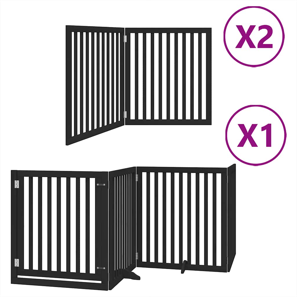 Barrière pour chien porte pliable 12 panneaux - Sensuri Maison