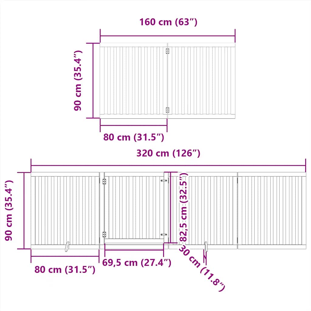 Barrière pour chien porte pliable 12 panneaux - Sensuri Maison