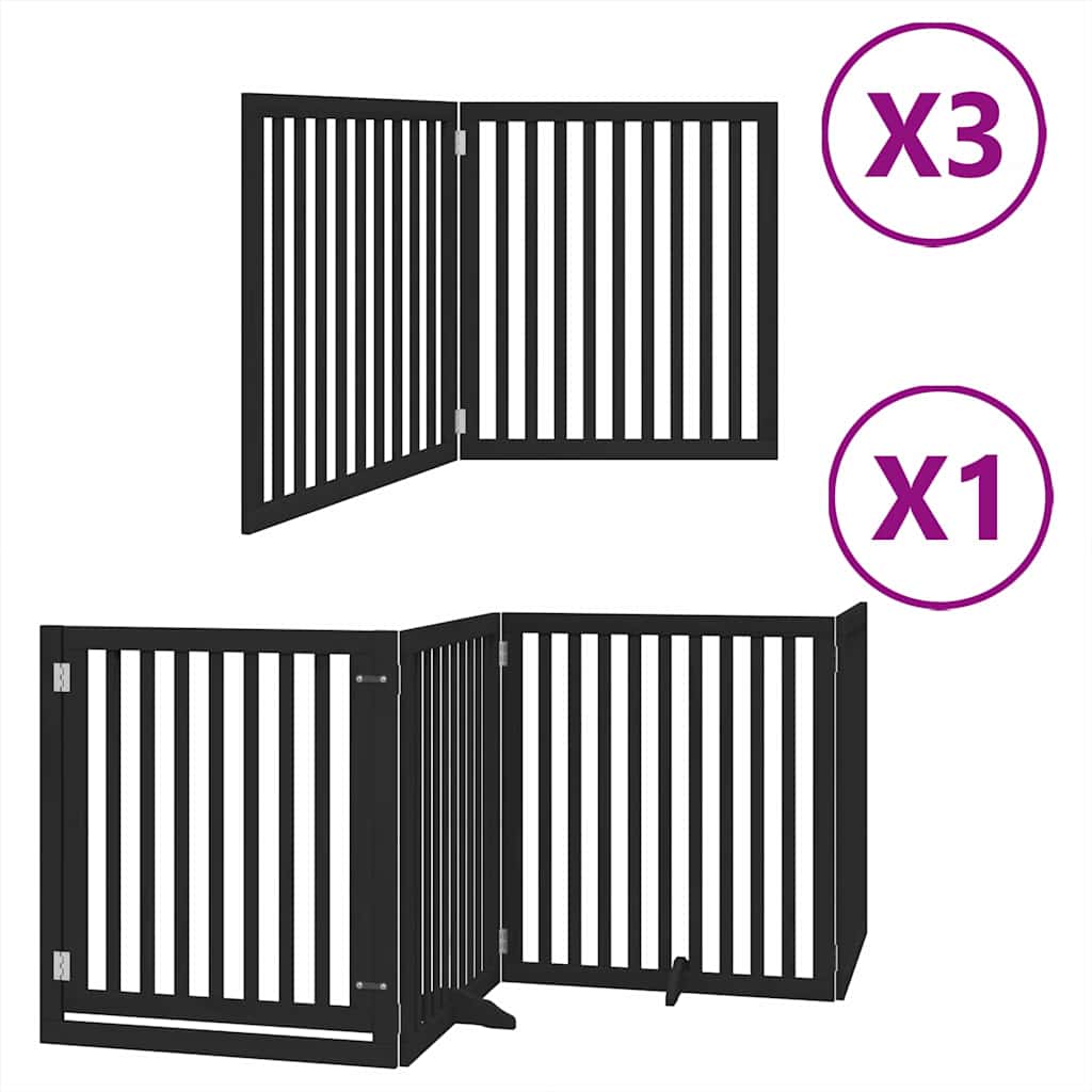 Barrière pour chien porte pliable 12 panneaux - Sensuri Maison