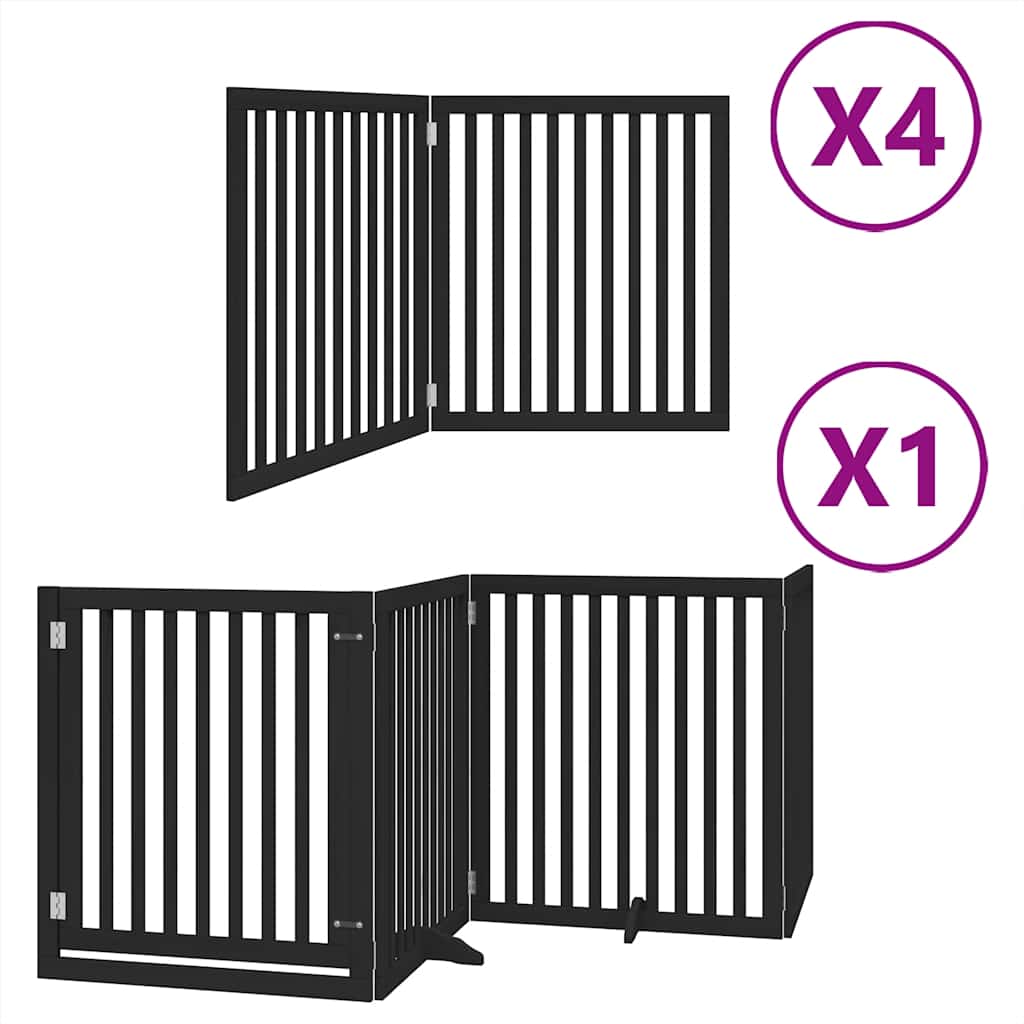 Barrière pour chien porte pliable 12 panneaux - Sensuri Maison