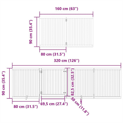 Barrière pour chien porte pliable 12 panneaux - Sensuri Maison