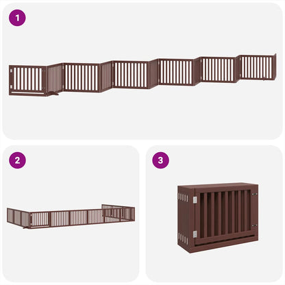 Barrière pour chien porte pliable 12 panneaux - Sensuri Maison