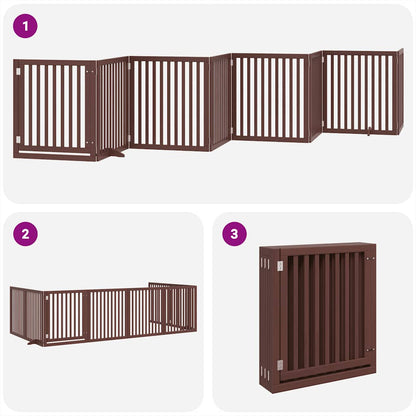 Barrière pour chien porte pliable 12 panneaux - Sensuri Maison