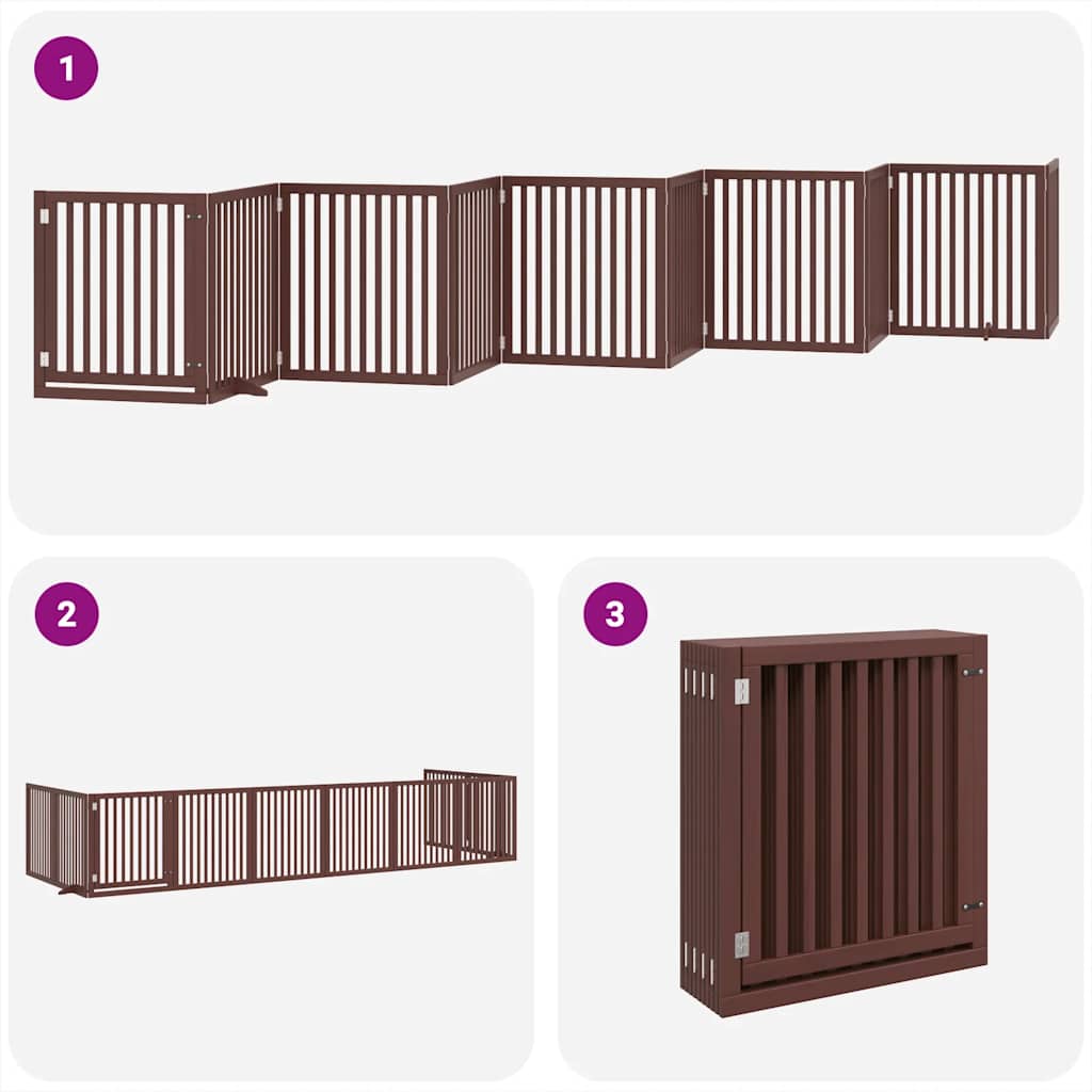 Barrière pour chien porte pliable 12 panneaux - Sensuri Maison