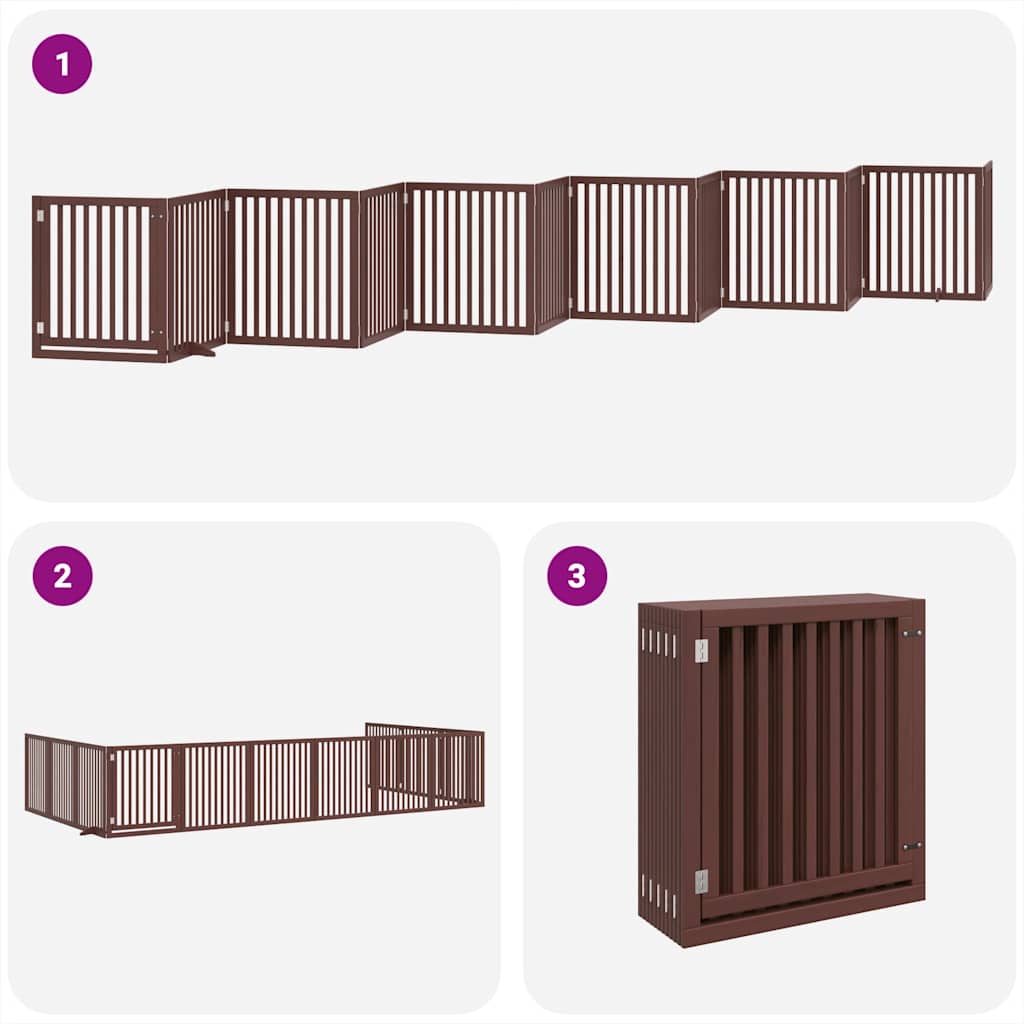 Barrière pour chien porte pliable 12 panneaux - Sensuri Maison