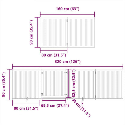 Barrière pour chien porte pliable 12 panneaux - Sensuri Maison