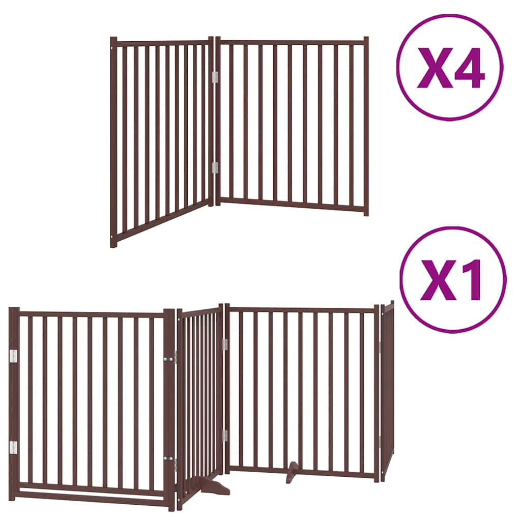 Barrière pour chien porte pliable 12 panneaux bois de peuplier - Imagem 2