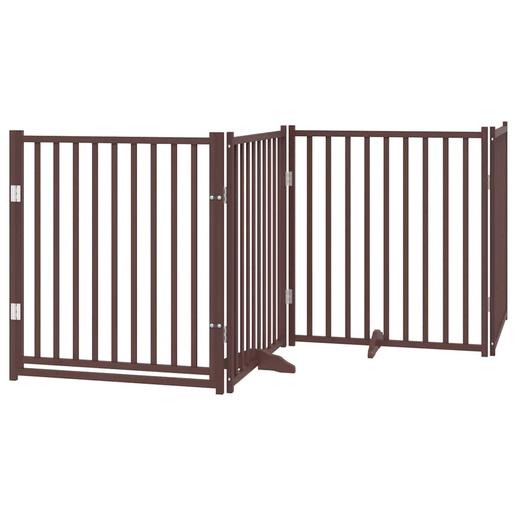 Barrière pour chien porte pliable 12 panneaux bois de peuplier - Imagem 4