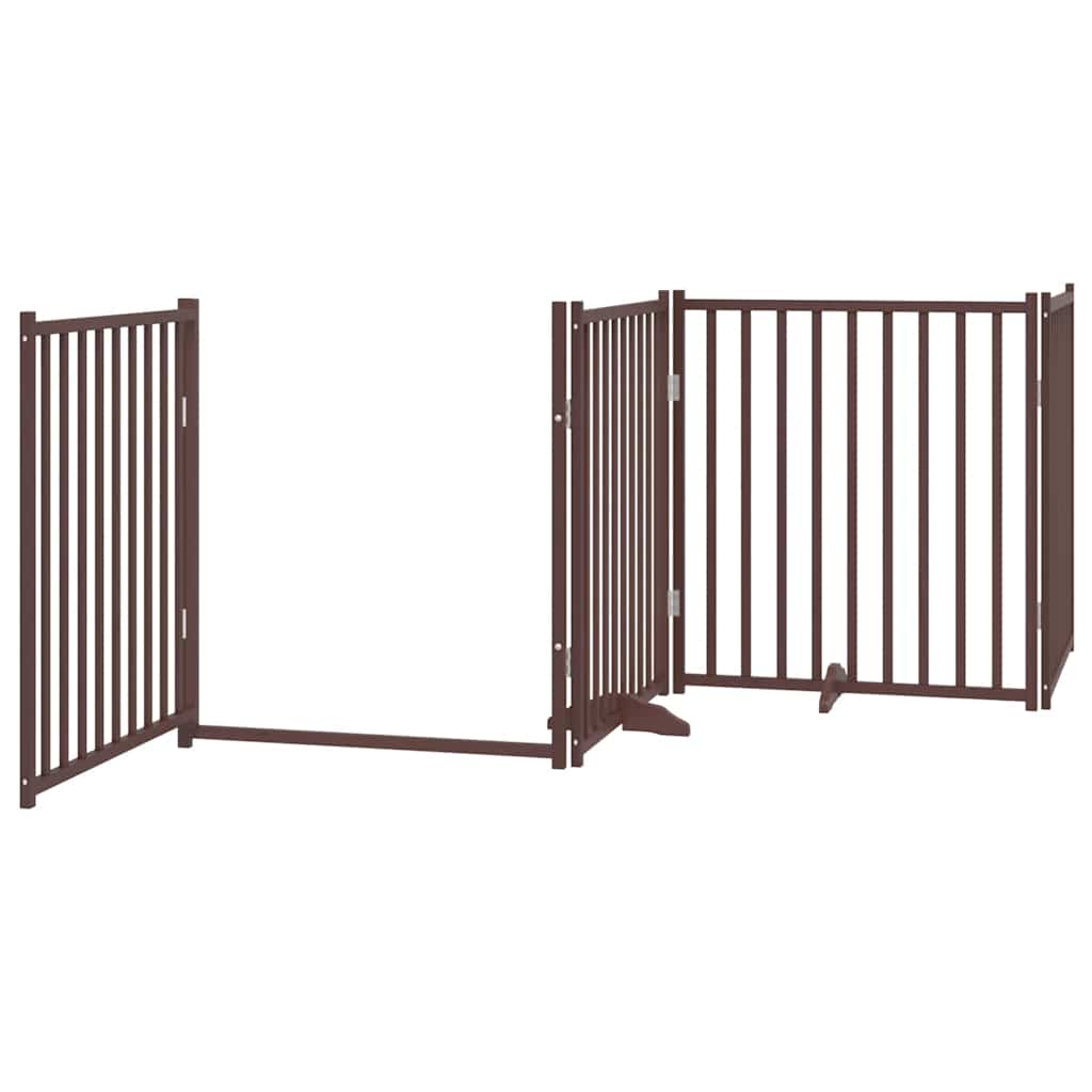 Barrière pour chien porte pliable 12 panneaux bois de peuplier - Imagem 5