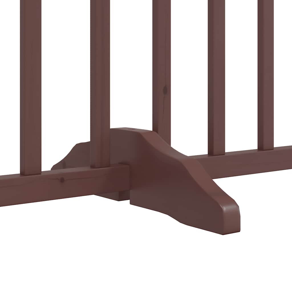 Barrière pour chien porte pliable 12 panneaux bois de peuplier - Imagem 7