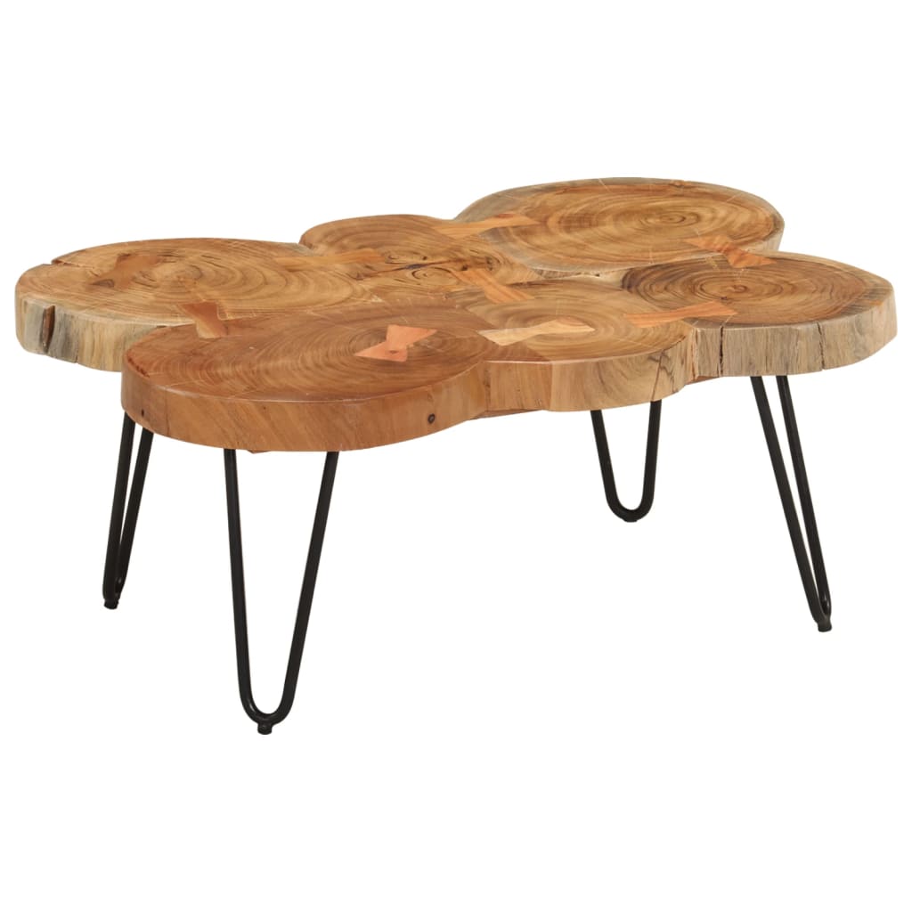 Table basse 36 cm 6 troncs bois d'acacia massif - Imagem 1