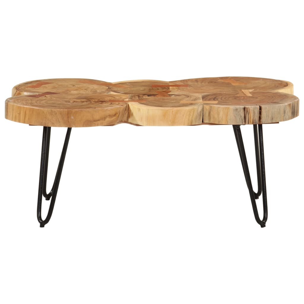 Table basse 36 cm 6 troncs bois d'acacia massif - Imagem 2