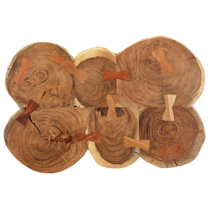 Table basse 36 cm 6 troncs bois d'acacia massif - Imagem 3