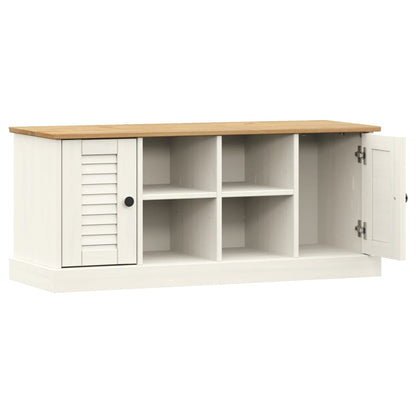 Banc à chaussures VIGO  106x35x45 cm bois massif de pin - Imagem 5