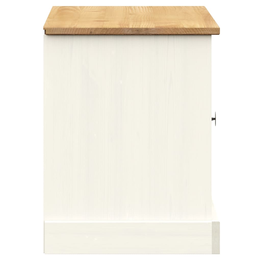 Banc à chaussures VIGO  106x35x45 cm bois massif de pin - Imagem 6