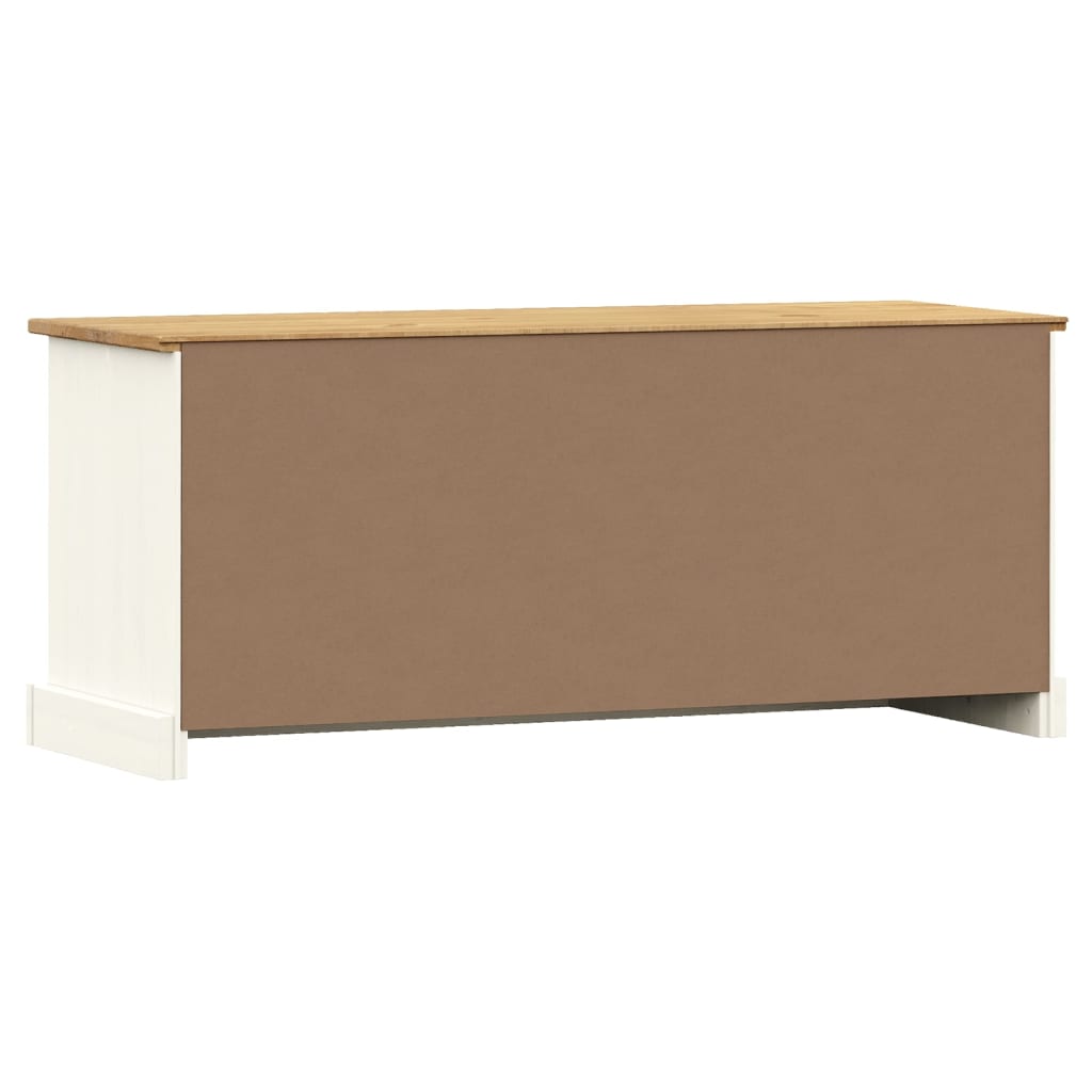Banc à chaussures VIGO  106x35x45 cm bois massif de pin - Imagem 7