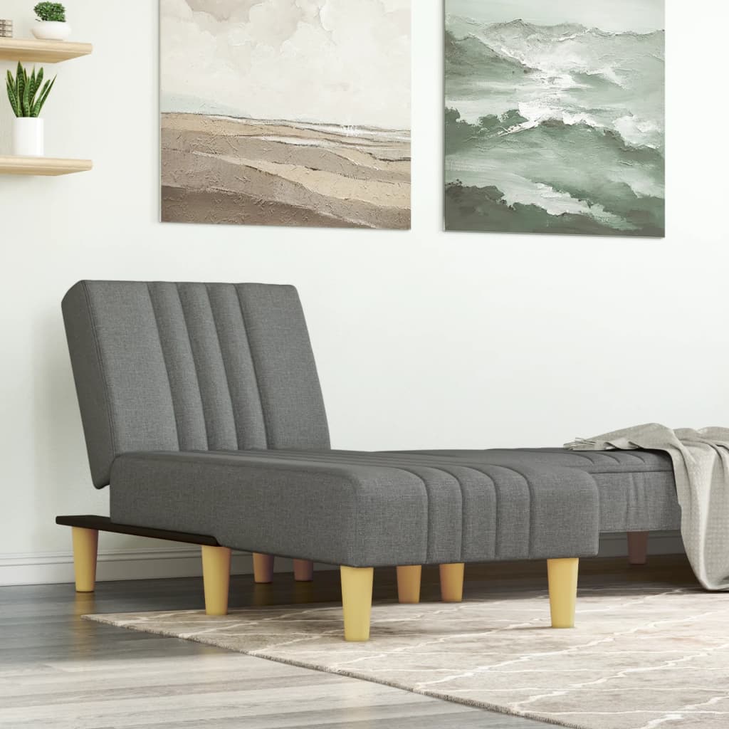 Chaise longue  foncé tissu - Imagem 1