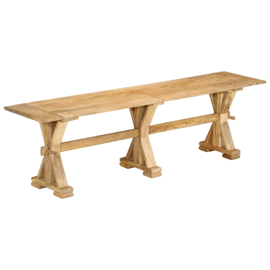 Banc 160x35x45 cm bois massif de manguier - Imagem 1