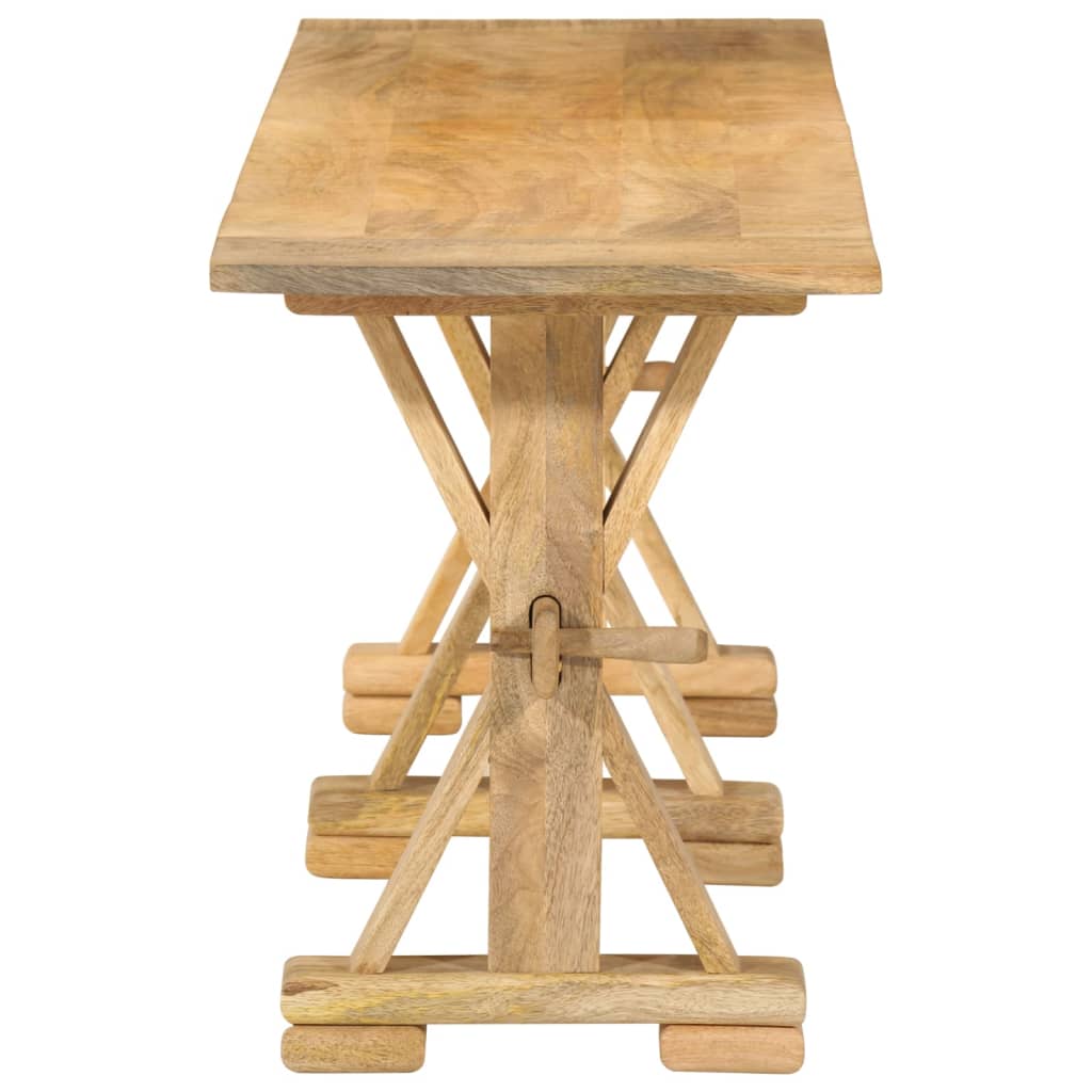 Banc 160x35x45 cm bois massif de manguier - Imagem 3