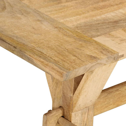 Banc 160x35x45 cm bois massif de manguier - Imagem 5
