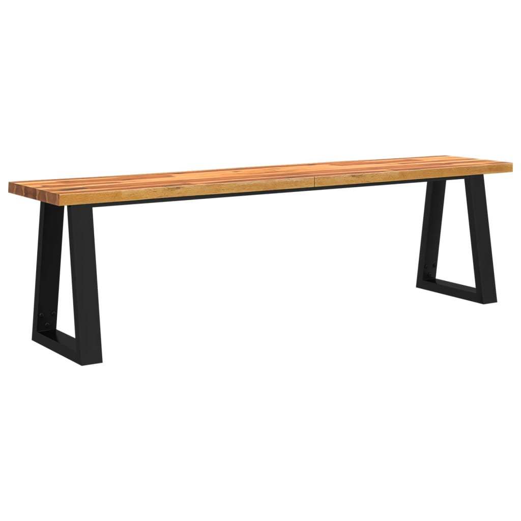 Banc avec bord vivant  bois d'acacia massif - Imagem 2