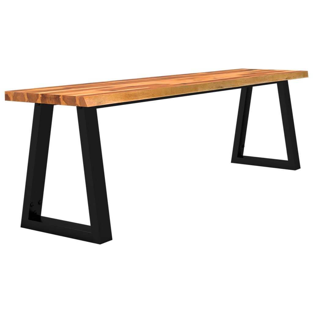 Banc avec bord vivant  bois d'acacia massif - Imagem 3